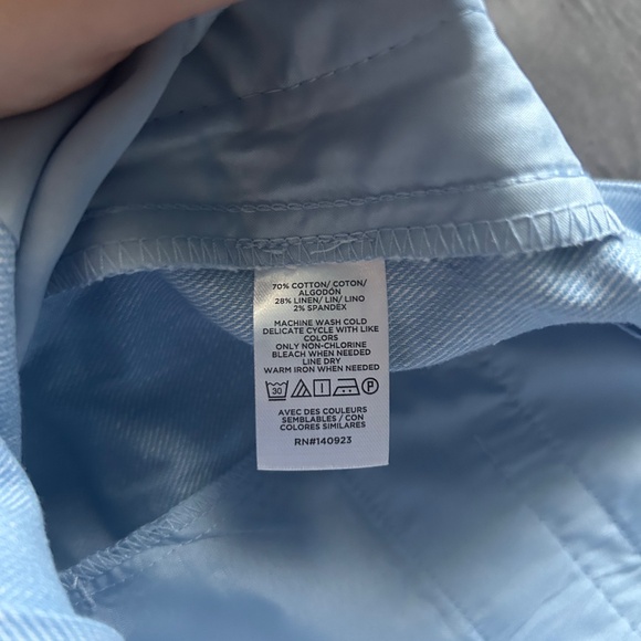 Loft Light Blue Wide Leg Slacks - Picture 4 of 4